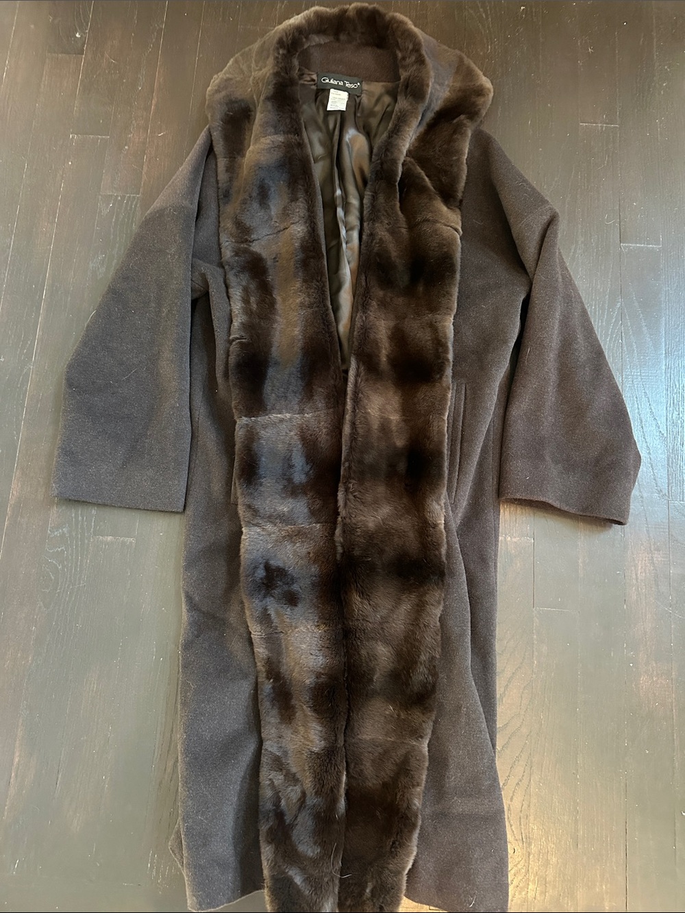 GIULIANA TESO FUR WOOL TRENCH